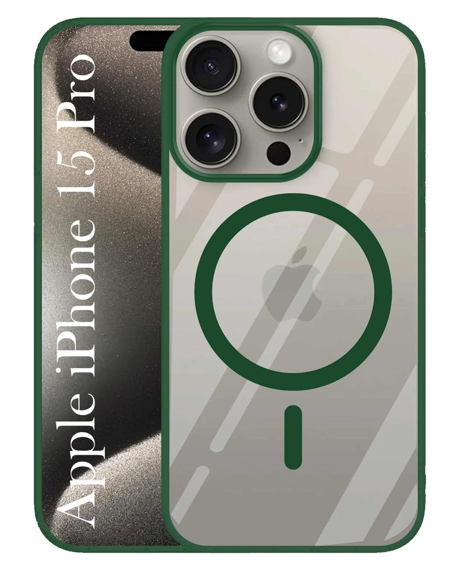 Minimal Touch Ultra Slim For Apple iPhone 15 Pro Back Cover Case (MagSafe Compatible Wireless Charging | Hybrid Camera Bump Protection | Shockproof Polycarbonate Material)