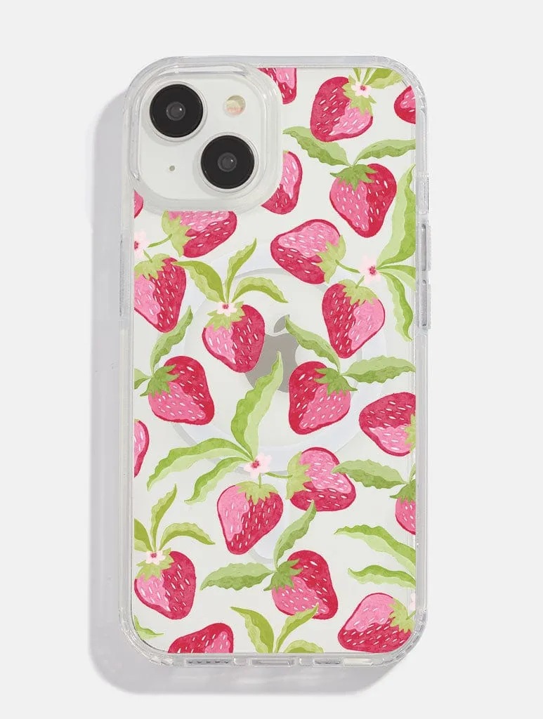 Strawberry Blossom MagSafe iPhone Case Strong Frame