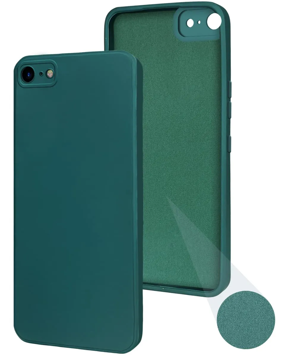 Camera Protection For Apple iPhone 7 | iPhone 8 Back Cover Case (Matte Finish Silicone with Inside Fiber Cloth)