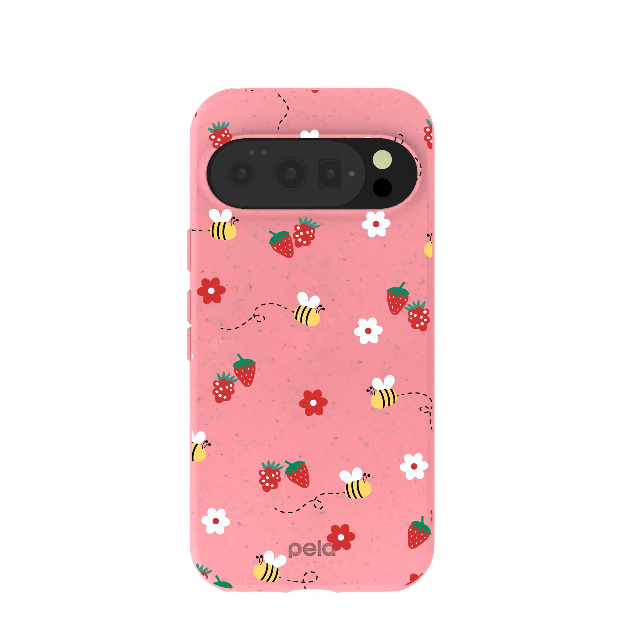 Bold colors Vivid Coloration Bubblegum Pink Bees n Berries Google Pixel 10/10 Pro Case