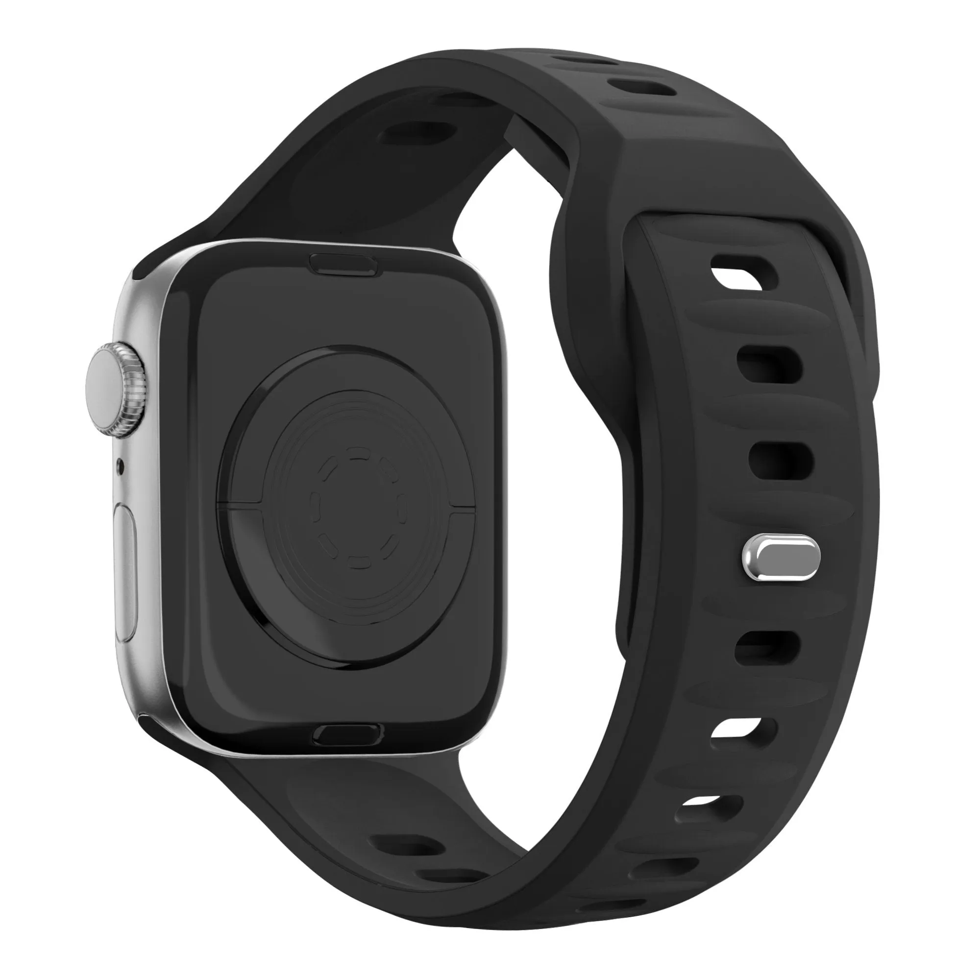 Bandz Apple Watch Silicone Strap 'Outdoor' (Black) Daily Comfort Fit