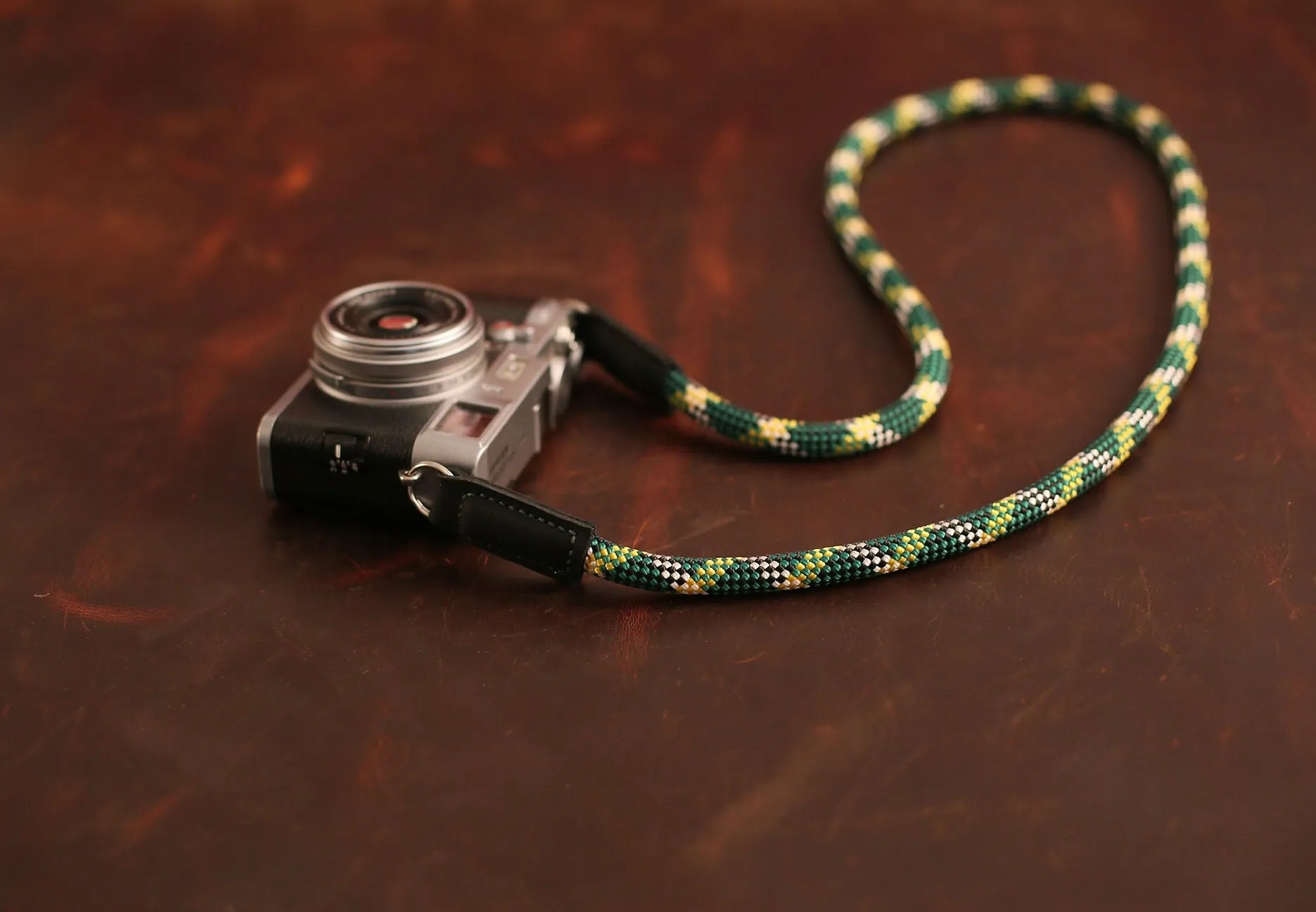 Windmup Green Pattern Climbing Rope Camera Strap Student Gear