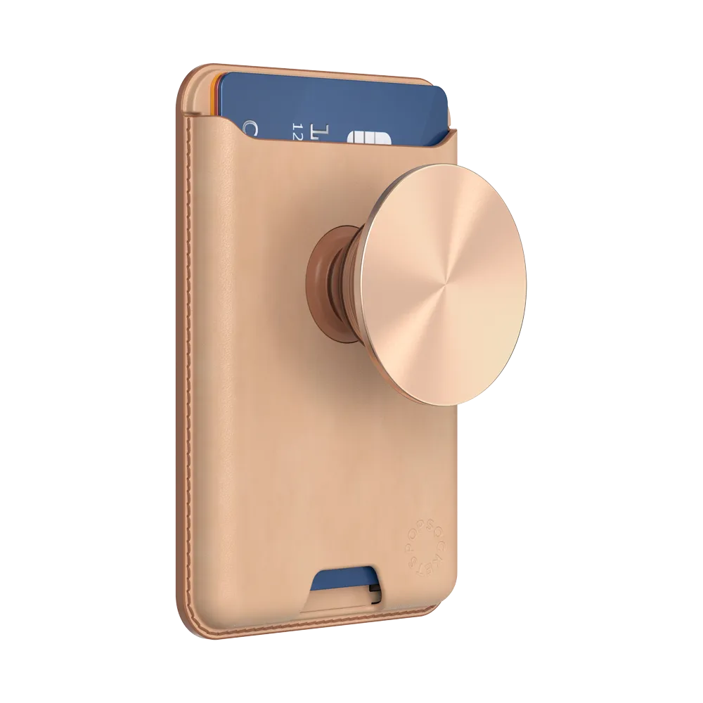 Vegan Tan Nigiri PopWallet  for MagSafe Quick Snap Access