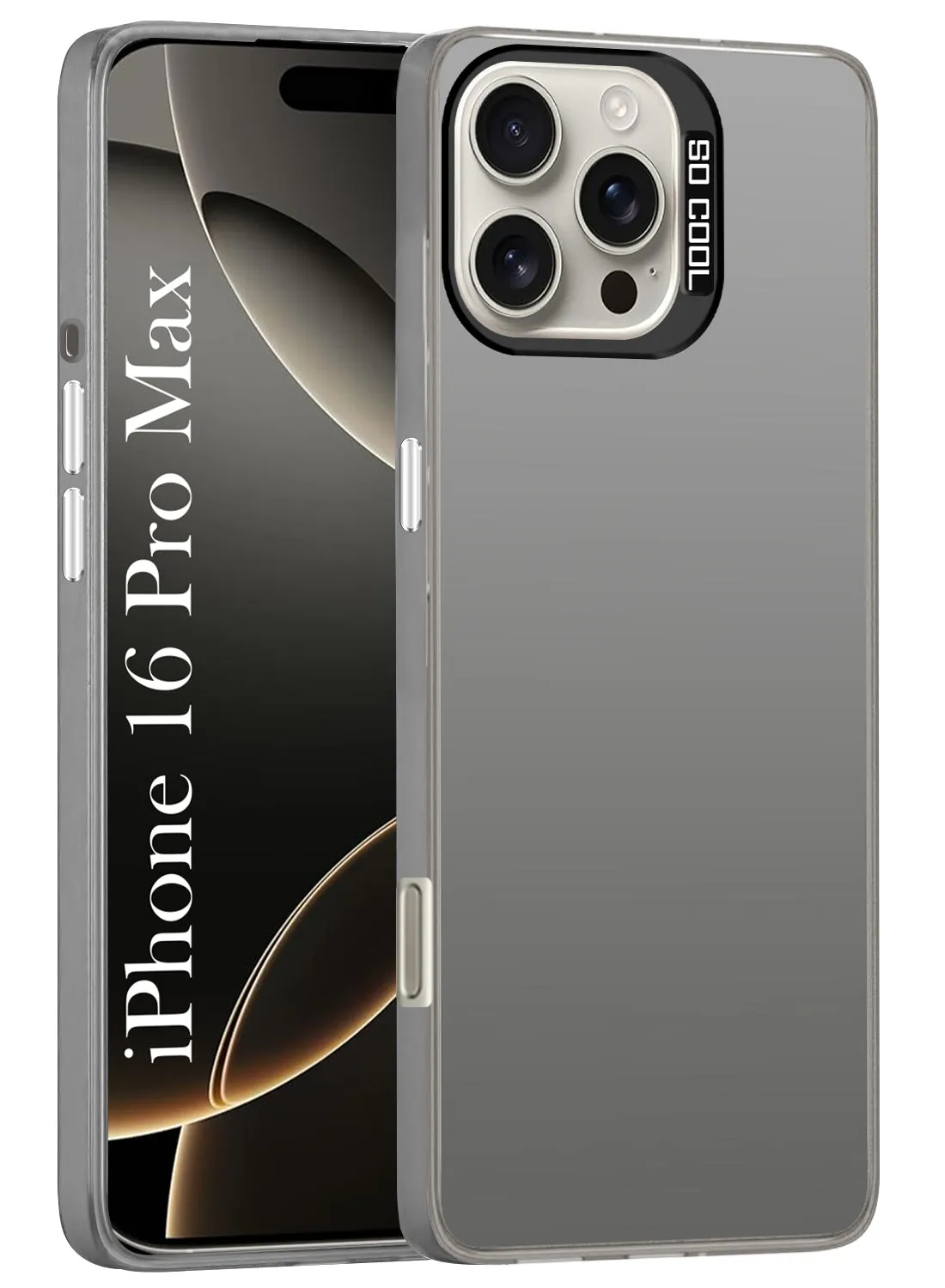 For Apple iPhone 16 Pro Max Hard Back Cover Case(Velvet Touch | Professional Glossy Finish | Camera Protection Bump) Refined Edge