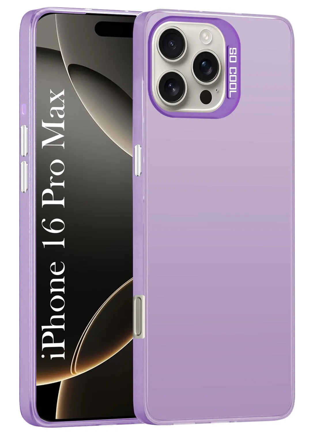 For Apple iPhone 16 Pro Max Hard Back Cover Case(Velvet Touch | Professional Glossy Finish | Camera Protection Bump) Strong Corners