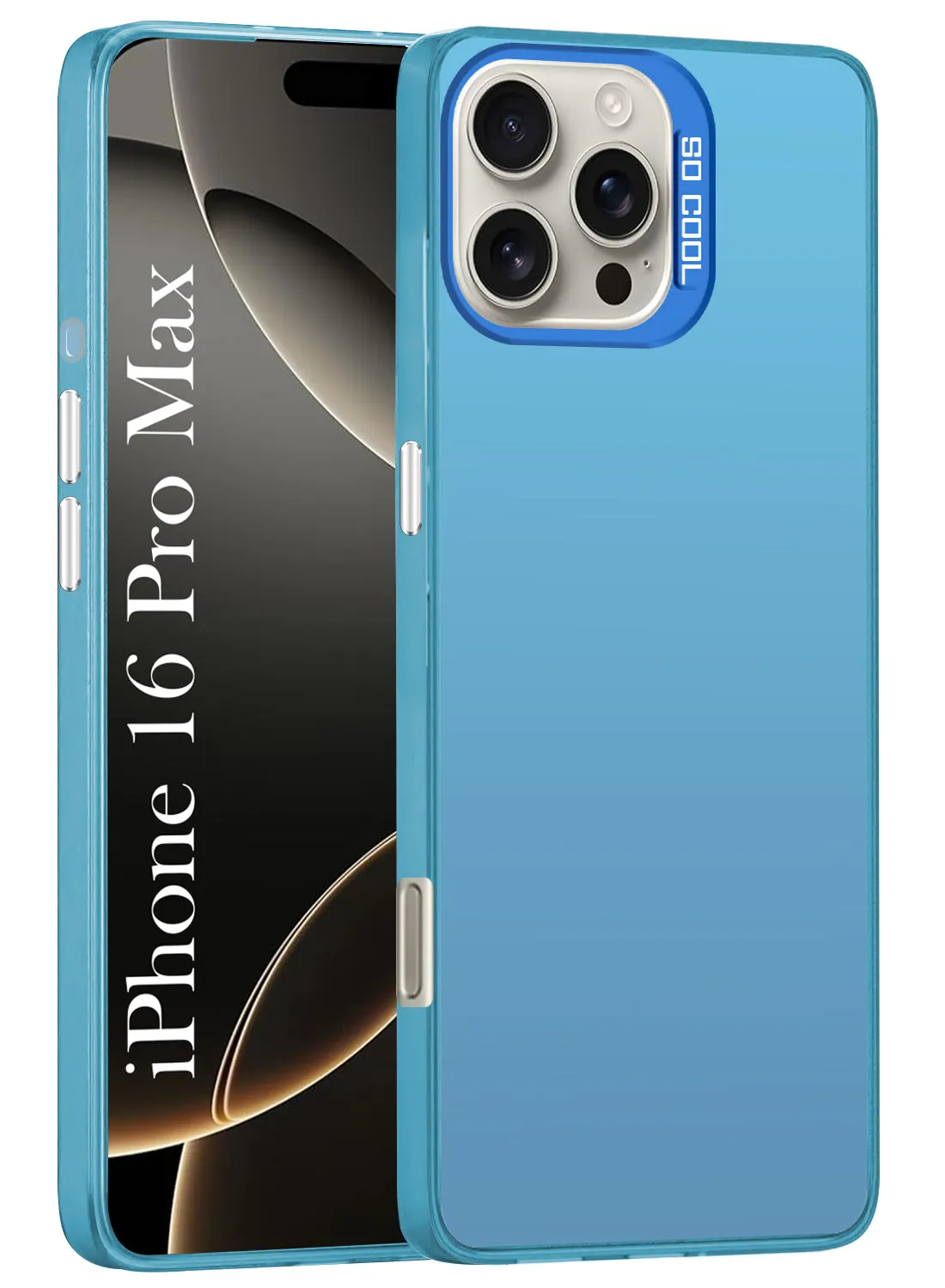 For Apple iPhone 16 Pro Max Hard Back Cover Case(Velvet Touch | Professional Glossy Finish | Camera Protection Bump) Vivid Detail Smooth Edge Design