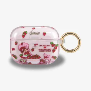 vivid pastel ergonomic portable airpods shell Creative Rubber Bag My Melody? x Strawberry Shortcake? AirPods? Case