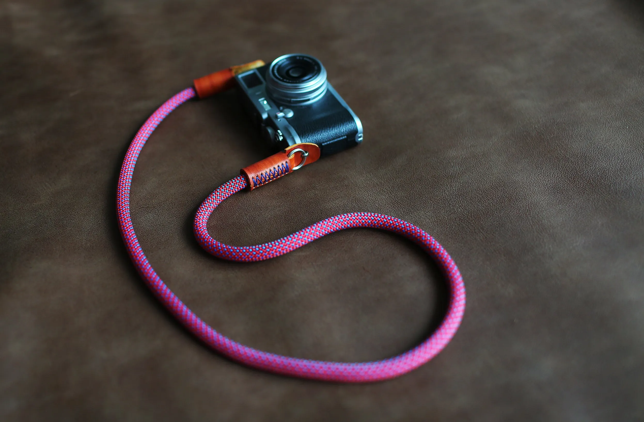 Camera Strap Handmade vitality Red Climbing Rope B | Windmup.com Safety Lock
