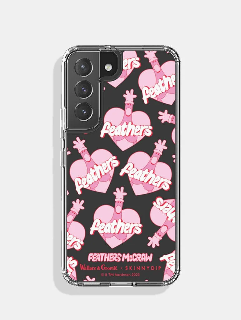 Wallace & Gromit x Skinnydip Feathers Heart Android Case Daily Durability