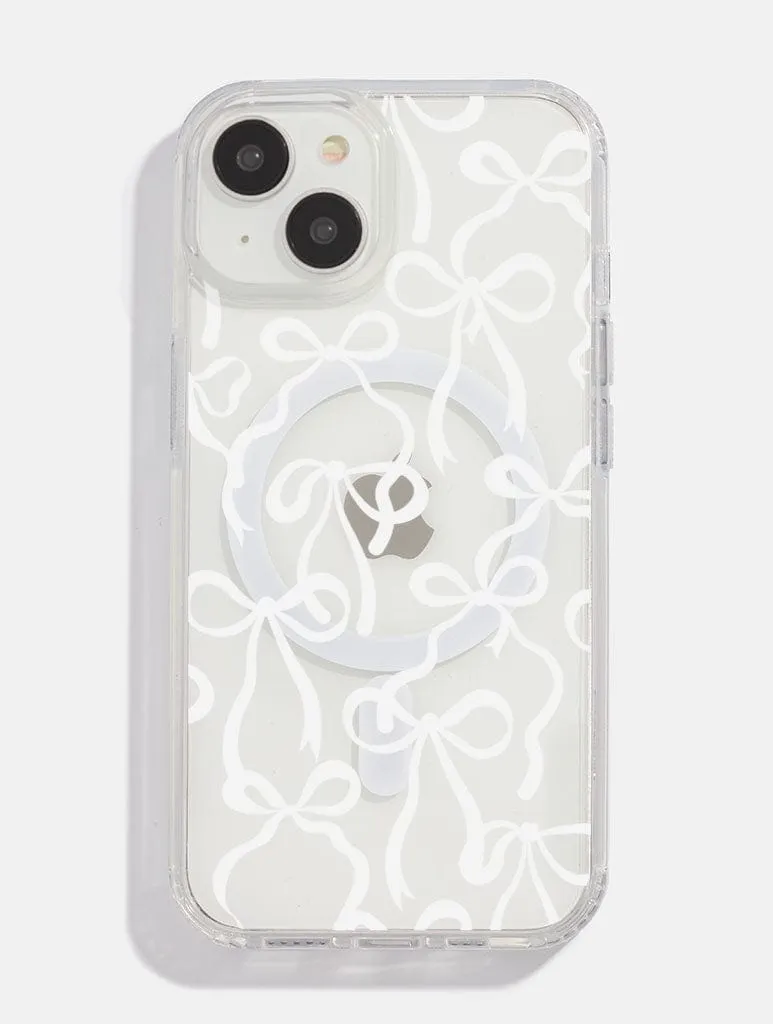 White Bows MagSafe iPhone Case Soft Design Sleek Profile