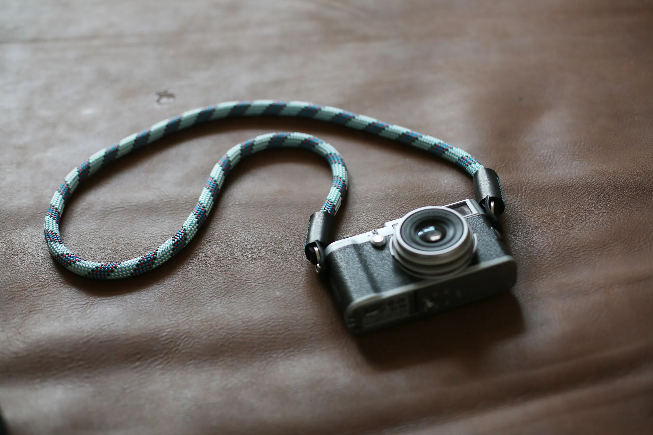 Eco Friendly Windmup Pale Blue Climbing Rope Camera Strap