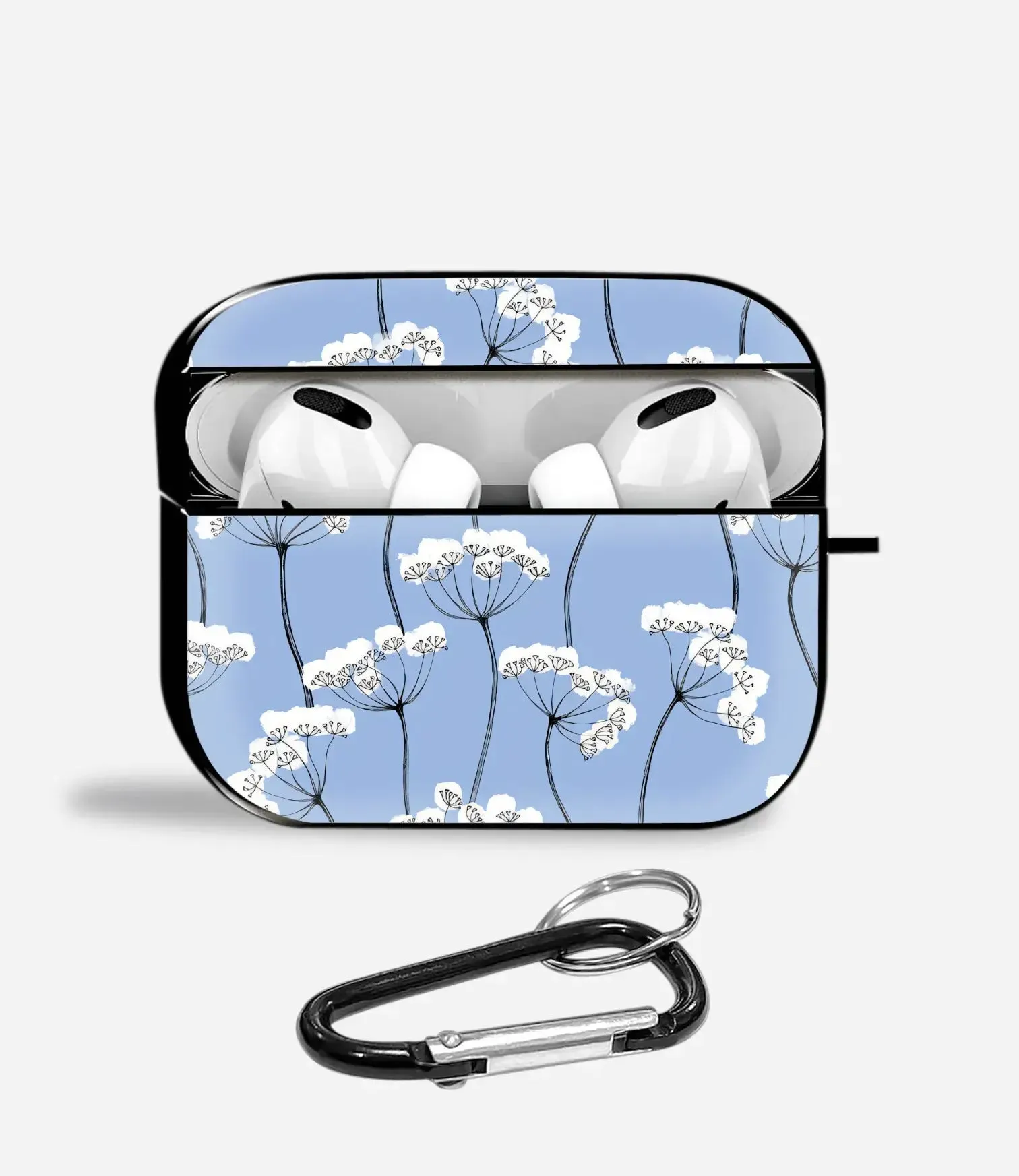 Travel Ready Organizer sporty aesthetic silicone shell Winter Bloom Aipods Glass Case