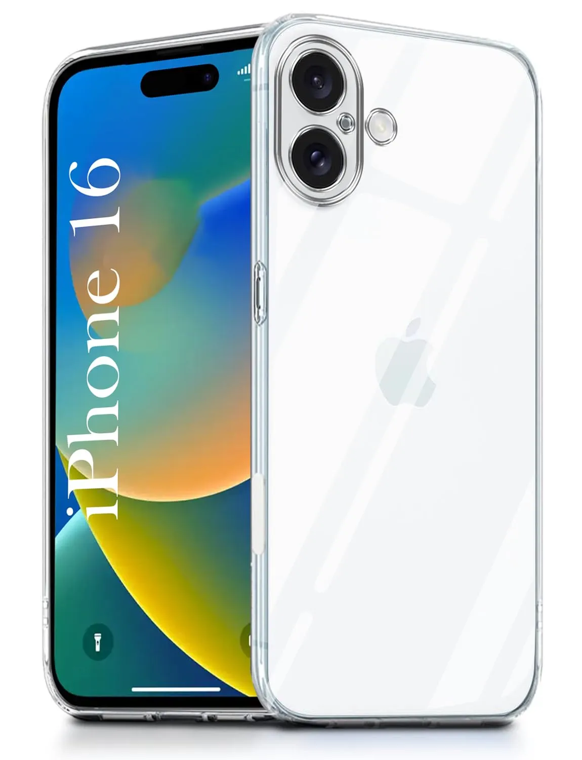 For Apple iPhone 16 Back Cover (Silicone Matte Shockproof Case with Camera Protection | Soft and Flexible | Transparent) Durable Finish