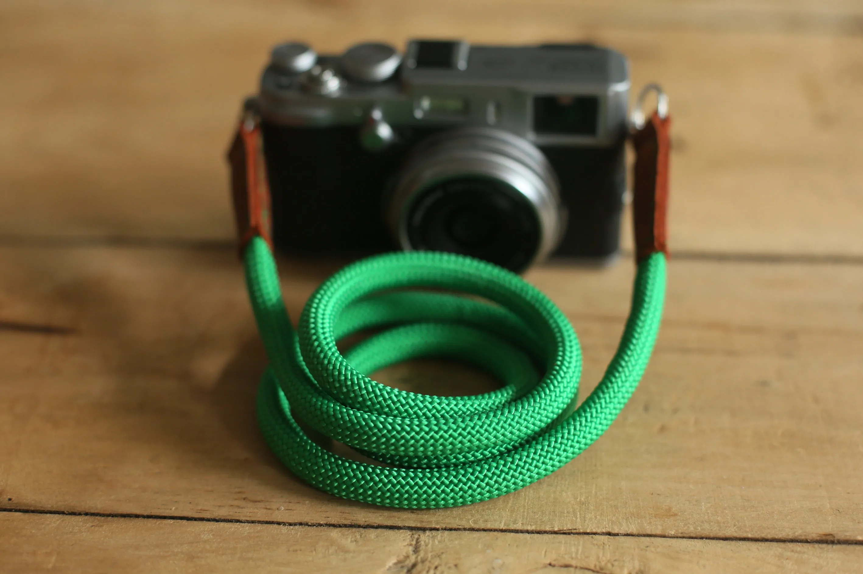 Camera Strap Handmade Grass green Climbing Rope B&Windmup.com Soft Touch Custom Color