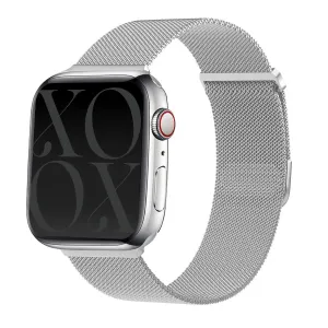 xoxo Wildhearts Apple Watch Milanese Strap (Silver) Sporty Look Design