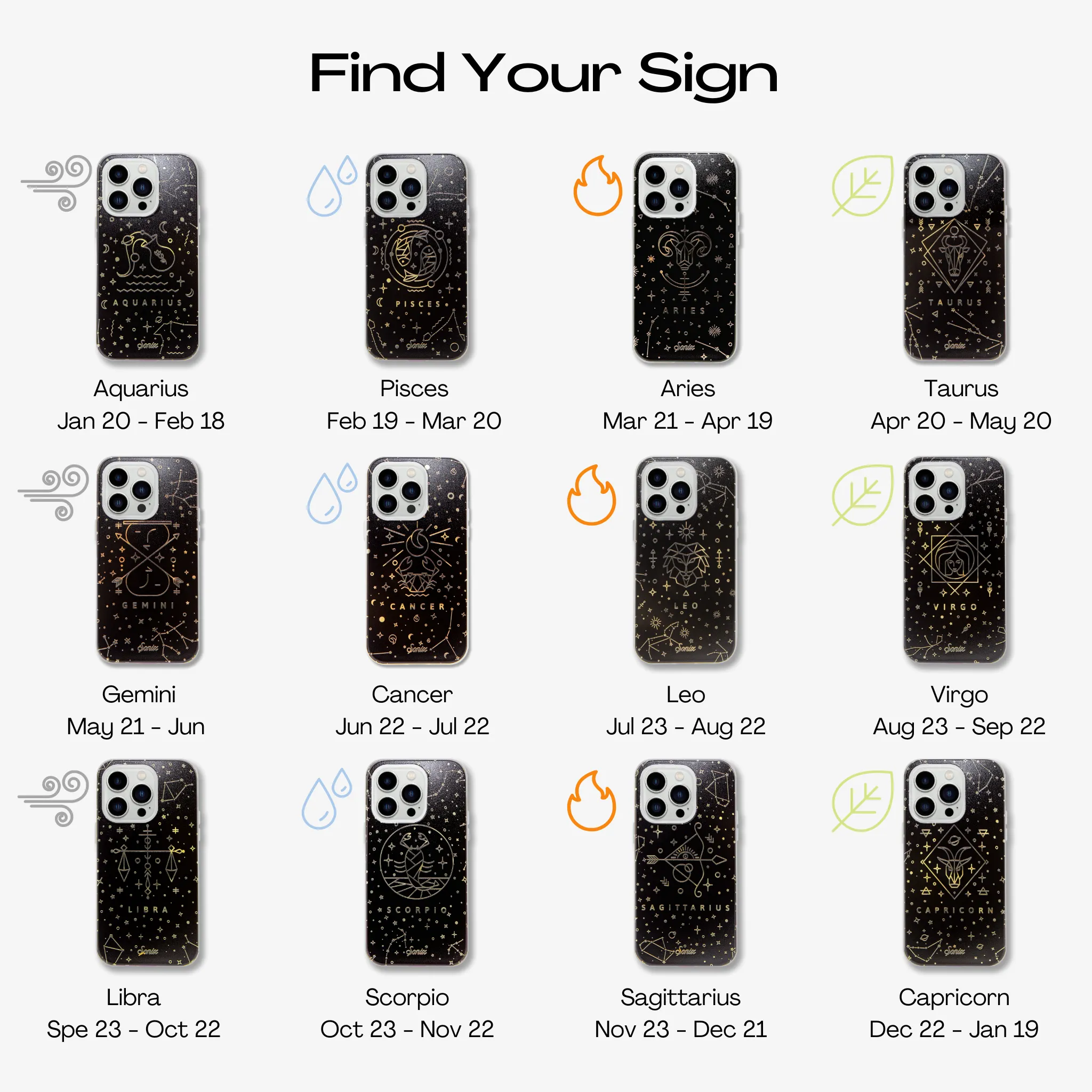 Zodiac MagSafe? Compatible iPhone Case Durable Accessory